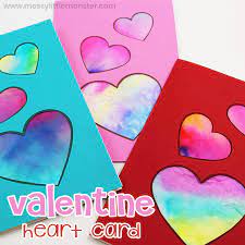 How to make easy valentine cards read all of the steps before starting. Valentine Heart Card A Fun Heart Craft For Preschoolers Messy Little Monster