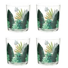 Coffret 4 Verres En Verre Imprime Maisons Du Monde Verre Imprime Maison Du Monde Meuble De Style