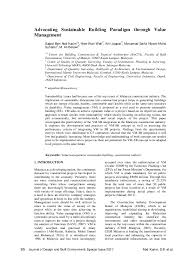 Ways to search theedgemarkets.com content. Pdf Advocating Sustainable Building Paradigm Through Value Management Saipol Bari Abd Karim Wan Wah And Aini Jaapar Academia Edu