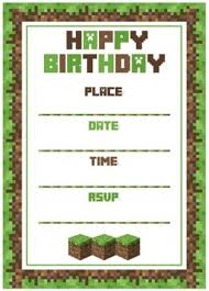 Minecraft Birthday Card Printable Free Minecraft Birthday Party Invitation Template Minecraft Birthday Invitations Minecraft Birthday Party Invite Template