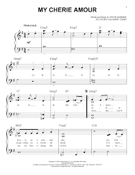 My Cherie Amour Sheet Music Stevie Wonder Easy Piano