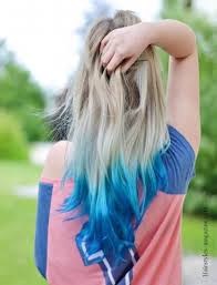 Make sure you 'safeproof' the area where you will dye your hair, because if you 're like me you get it everywhere. Blue Blonde Dipdyed Hair Hairstyles Magazine Hairstyles Magazine Hair Styles Dip Dye Hair Blonde And Blue Hair