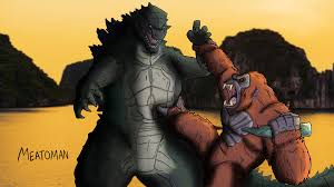 A crossover movie set in the monsterverse cinematic universe that pits godzilla against king kong. Godzilla Vs Kong Fan Art By Meatoman On Newgrounds