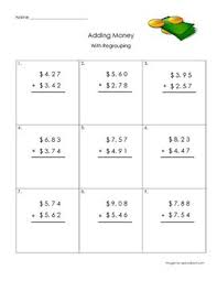 Adding Money With Regrouping Adding Money Subtraction Money Worksheets