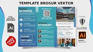Profil sekolah adalah data yang menerangkan informasi identitas sekolah secara lengkap terdiri dari nama sekolah, niss, npsn, alamat lengkap, no. Free Brosur Ppdb Download Desain Brosur Ppdb Compatible Coreldraw Illustrator Templatekita Com