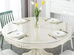 A dining room table cover pad provides protection against scratches, gouges, moisture, breakage, mishaps from children and pets. Buy Deep Dream 1 5mm Thick 44 Inches Clear Round Table Protector Round Table Cover Tablecloth Protector Table Protector For Dining Room Table Office Online In Turkey B08ywzbjqx