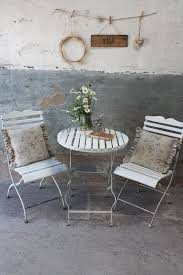 White Vintage French Folding Bistro Set Garden Table And Two Chairs Garden Table Garden Table And Chairs Bistro Set