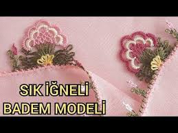 569 Cok Farkli Sik Igneli Badem Modeli Anlatimi Igne Oyasi Youtube Kanaviceler Oya Badem