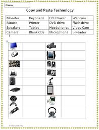 Copy And Paste Technology Vocabulary Sheet Computer Lessons Computer Lab Technology Vocabulary