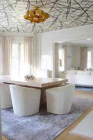 Spruce up your dining room with wallpaper. Black And White Wallpaper On Ceiling Contemporary Dining Room