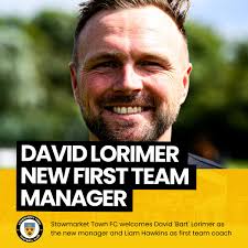 We are pleased to announce the appointment of David 'Bart' Lorimer as  Manager and Liam Hawkins as First Team Coach for Stowmarket Town FC. For  full details