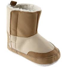 details about luvable friends baby 11805 pull on snow boots tan size 0 0