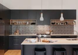 stylish black kitchen cabinets