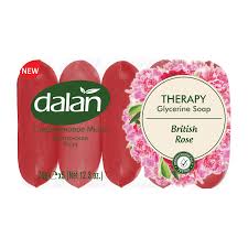 Dalan Therapy Glycerine Soap - British Rose / Wild Rose & Almond Oil (5 x 70g)