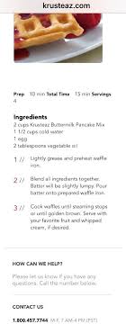 Krusteaz Mix Waffle Recipe Krusteaz Recipes Krusteaz Pancake Mix Recipes Krusteaz Waffle Recipe