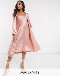 Abiti premaman prenatal 2014 prenatal abbigliamento premaman 2012 primavera estate abito premaman rosso e nero cerimonie abito premaman dal taglio svasato, con scollo a barchetta, impreziosito dalla manica realizzata a forma di rosa che lo rende elegante e sofisticato, la lunghezza. Queen Bee Baby Shower Set Con Vestito Midi Premaman Arricciato Con Spalline Sottili E Giacca Drappeggiata Rosa Asos