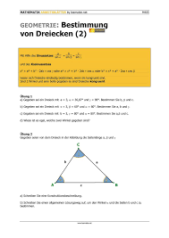 Bestimmen Von Dreiecken Unterrichtsmaterial Im Fach Mathematik In 2020 Mathematik Dreieck Klassenarbeiten