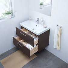Godmorgon Odensvik Kast Voor Wastafel Met 2 Lades Zwartbruin Dalskar Kraan 83x49x64 Cm Ikea Gabinete Banheiro Torneira Produtos Ikea