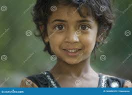 India, Klein Meisje, Glimlach Redactionele Fotografie