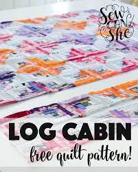 The river log cabin quilt only looks like it has curves… the secret is in the different. Bust Your Stash With This Log Cabin Quilt Pattern Sewcanshe Free Sewing Patterns Tutorials