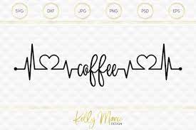 Download Free Svg Coffee Heartbeat Svg File Cut File Silhouette Cameo Cricut Free Svg Font