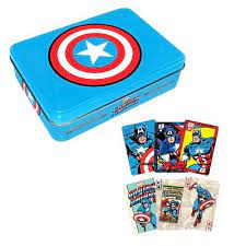 Captain America Playing Card Set With Tin Pack Of Playing Cards Unique Playing Cards Captain America