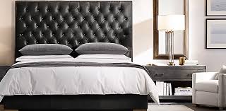 Velvet tufted oversize platform bed with extra tall tufted | etsy. Adler Panel Diamond Tufted Upholstered Bedroom Collection Rh