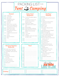Renting a vacation house if you have pets. Packing List For Tent Camping Free Printable Thrifty Nw Mom