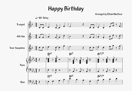 This trumpet sheet music for happy birthday is written in the key of f (concert e flat). Alto Sax Happy Birthday To You Eastside Drum Sheet Music Free Transparent Clipart Clipartkey