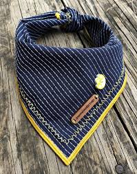 Inspirationbytogo Bandanas Are Handmade To Order Prince Navy With White Stripes Pet Bandana Finished Decorativ Puppy Bandana Dog Bandana Pattern Dog Bandanna