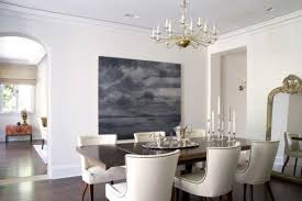 Beautiful Serene Dining Room I Love The White With Gold Silver Accents Really Love The Dining Room Design Elegant Dining Room Nailhead Trim Dining Chairs