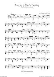 Bach Jesu Joy Of Man S Desiring Sheet Music For Guitar Solo