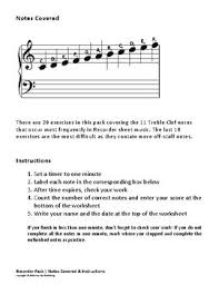 The following diagram shows you how the notes on your piano correspond to the bass and treble clef. Recorder Sight Reading Music Exercises By Notebusters Tpt
