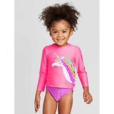 Cat & Jack Pink Unicorn Swimsuits
