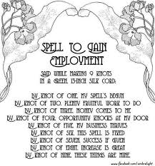 Gain Employment Magick Book Spelling Spell Book