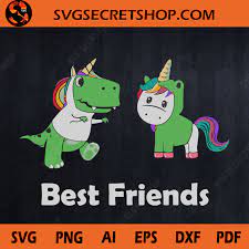 Download Unicorn With Rex Svg Best Friend Svg Unicorn Baby Svg Svg Secret Shop
