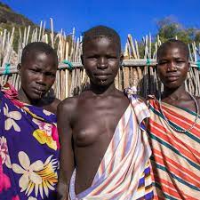 Larim tribe women in a village, Boya Mountains, Imatong, South Sudan -  License, download or print for £71.55 | Photos | Picfair