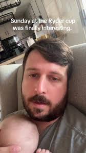 Guy Watching Ryder Cup Making Food