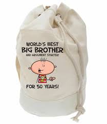 To help you get the best birthday gifts for brother, we have a list of 20 best gifts.this would make a great birthday gift for your brother. Worlds Best Big Brother 50th Birthday Present Duffle Bag Gifts For Him 5055884399134 Ebay