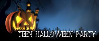 Halloween teen party flyer free vector. Teen Halloween Party Liberal Memorial Library
