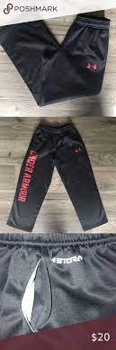 Under Armour Sweats Boys Under Armour Sweat Pants Size Youth Medium Storm Line Fleece Lined Pants Black And Red Und Under Armour Clothes Design Kids Bottoms