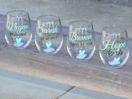 Personalized Stemless Wine Glass In 2020 Wedding Wine Glasses Bridesmaid Wine Glasses Bridesmaid Wine Mango steam wine rack with glass table top at amazon.