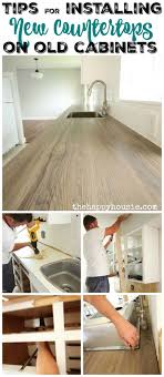 How To Install New Countertops On Old Cabinets The Happy Housie New Countertops Replacing Kitchen Countertops Old Cabinets