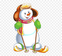 Neige is a cute young man with short black hair. Skis Clipart Snowman Skiing Bonhomme De Neige Au Ski Hd Png Download Vhv