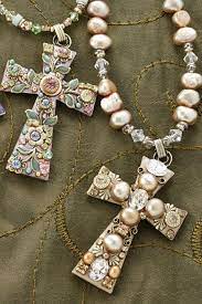 Large Gemstone Cross Necklace Choice Of 4 Bead Colors Celebrate Faith Cross Jewelry Christian Jewelry Gemstones