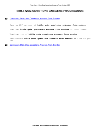 A n a − n a = 1 1+e(e− f)k bt b)! Exodus Bible Quiz Questions And Answers Pdf Fill Online Printable Fillable Blank Pdffiller