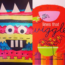 Kinder Art Students Read Lines That Wiggle And Practice Drawing Famous Kindergarten Art Projects Kindergarten Art Art Classroom