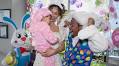 “Easter Bunny” Nick Cannon visits St. Mary’s Hospital for Children in Queens