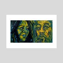 Wrestling the Minotaur, an art canvas by Logan Finley