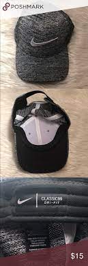 Nike Classic 99 Dri Fit Hat Heather Grey Silver Nike Classic Fitted Hats Black Leather Strap